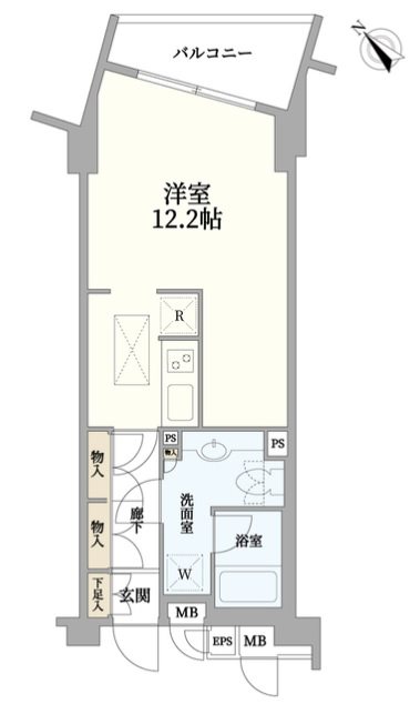 イトーピア神宮外苑estudio 【イトーピア神宮外苑エスゥディオ】の間取図です。